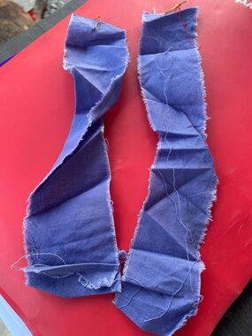 Blue Fabric Ribbon Drop Earrings - Lightweight Women’s Fashion Jewelry